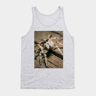 Don't Step on a Crack! Macro Jumping Spider Photograph Tank Top